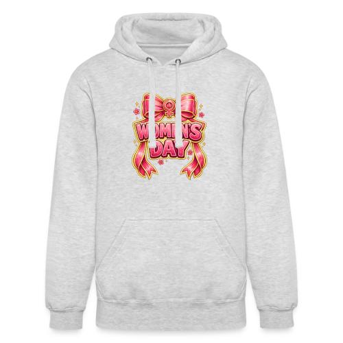 Cute Pink Bow Women’s Day Feminist Symbol - Unisex Heavyweight Hoodie