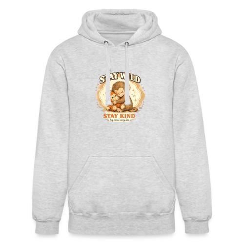 Stay Wild Stay Kind Punch Monkey Hug - Unisex Heavyweight Hoodie