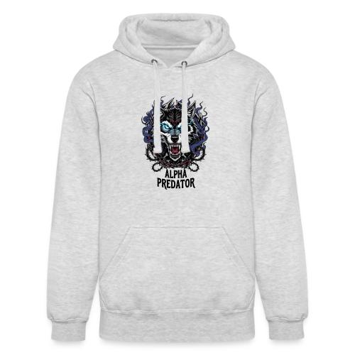 Alpha Predator Wolf Fierce Neon Eyes - Unisex Heavyweight Hoodie
