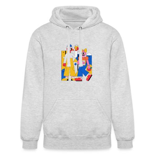 Bold Geometric Duo Pop Art - Unisex Heavyweight Hoodie