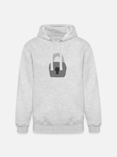 Lock - Unisex Heavyweight Hoodie - ash gray