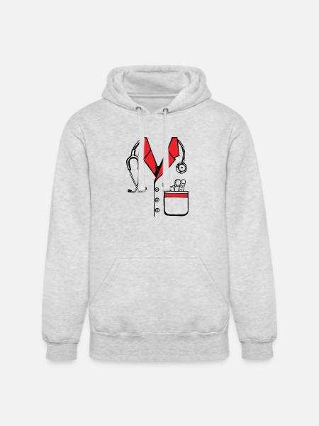 Doctor Stethoscope - Unisex Heavyweight Hoodie - ash gray