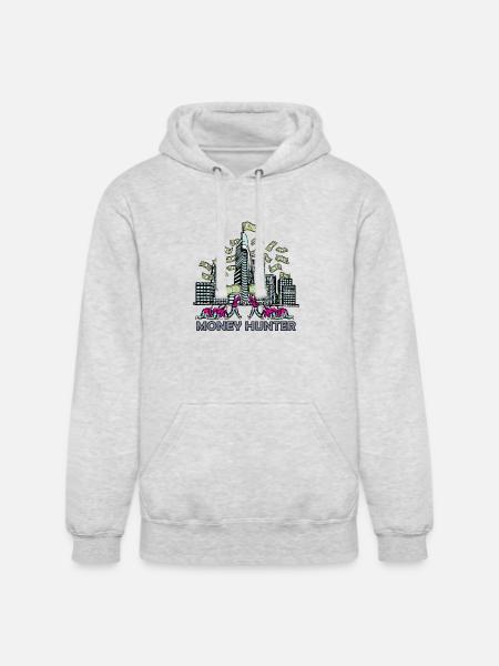 money hunter - Unisex Heavyweight Hoodie - ash gray