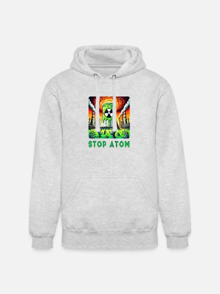 Stop Atom - Radioactive Nightmare - Unisex Heavyweight Hoodie - ash gray