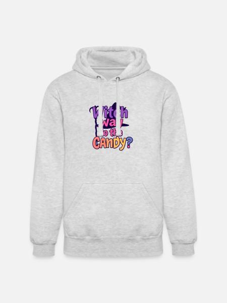 Witch Way to the Candy - Unisex Heavyweight Hoodie - ash gray