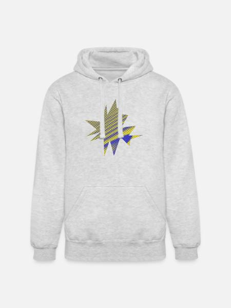 Vibrant Nebula Starburst - Unisex Heavyweight Hoodie - ash gray