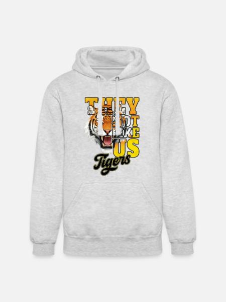 Tiger Fury Bold Text Tee - Unisex Heavyweight Hoodie - ash gray