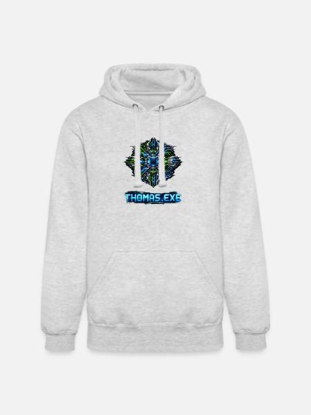 Neon Circuit Emblem - Unisex Heavyweight Hoodie - ash gray