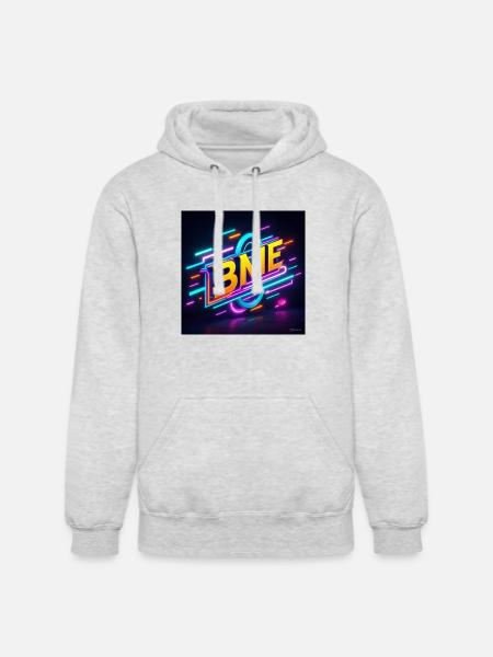 BME Neon Circuit Logo - Unisex Heavyweight Hoodie - ash gray