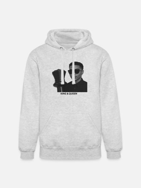King and Queen Chess - Unisex Heavyweight Hoodie - ash gray