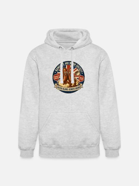 Bangers and Mash Society - Unisex Heavyweight Hoodie - ash gray