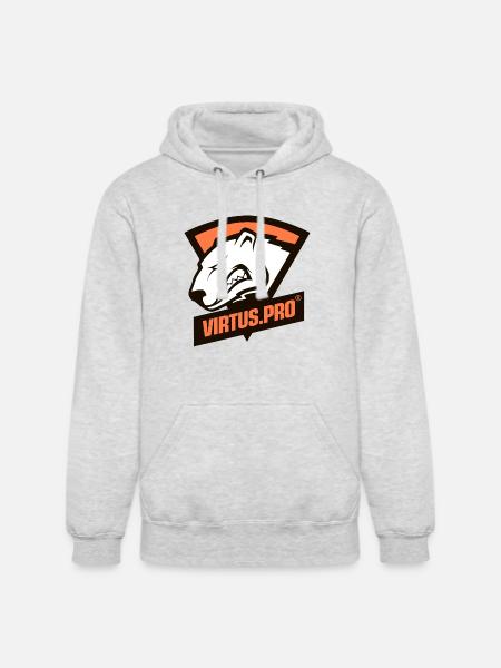 Virtus Pro Logo - Unisex Heavyweight Hoodie - ash gray