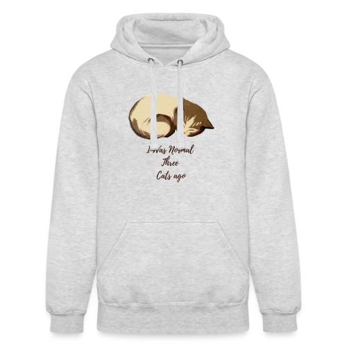 I Was Normal Three Cats Ago Funny Cat T-Shirt - Unisex Heavyweight Hoodie