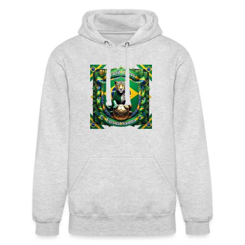 Brazil Jaguar Glory T-Shirt, Flag Pride Badge Gift - Unisex Heavyweight Hoodie