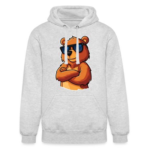 Cool Bear Sunglasses Cartoon Design - Unisex Heavyweight Hoodie