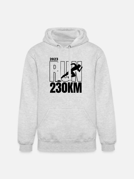 Black white bold sports - Unisex Heavyweight Hoodie - ash gray
