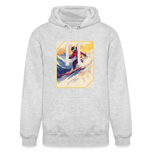 Skiing Through Snow Dreams - Unisex Heavyweight Hoodie