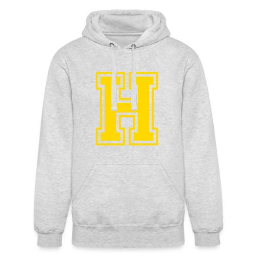 Letter H – Capital Athletic Alphabet Monogram - Unisex Heavyweight Hoodie