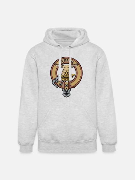 Clan Gordon Crest - Unisex Heavyweight Hoodie - ash gray