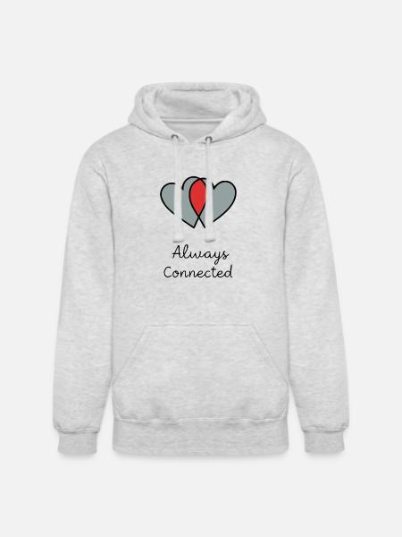 Always Connected - Unisex Heavyweight Hoodie - ash gray