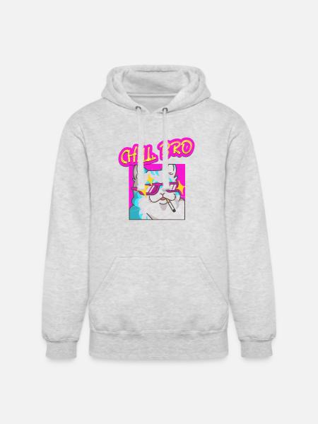 Chill bro - Unisex Heavyweight Hoodie - ash gray