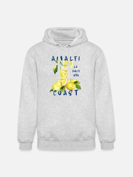 Amalfi Coast Italy - la Dolce Vita - Unisex Heavyweight Hoodie - ash gray