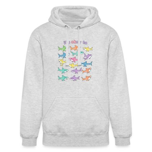 It’s Okay To – Cute Pastel Shark - Unisex Heavyweight Hoodie