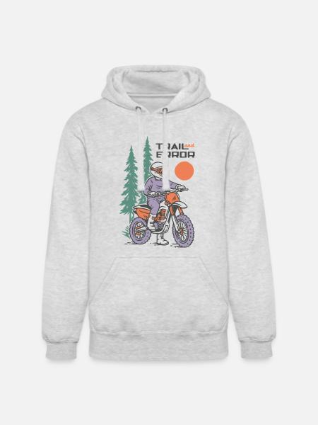 Trail and Error - Unisex Heavyweight Hoodie - ash gray