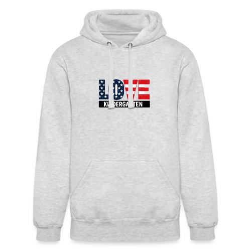 Love Kindergarten Patriotic Graduation - Unisex Heavyweight Hoodie