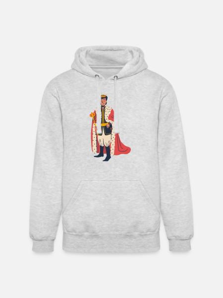 king - Unisex Heavyweight Hoodie - ash gray