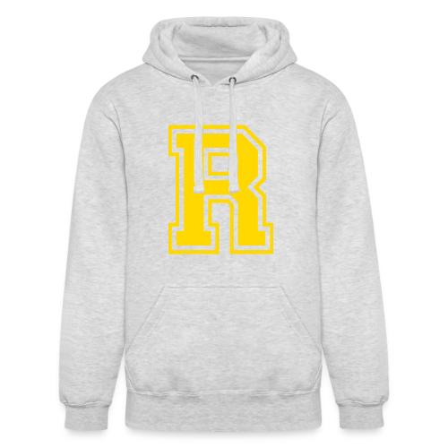 Letter R – Capital Athletic Alphabet Monogram - Unisex Heavyweight Hoodie