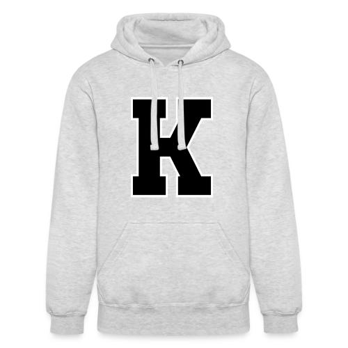 Varsity Letter K Collegiate Font Design - Unisex Heavyweight Hoodie