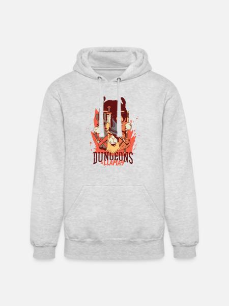 Dungeons And Llamas - Unisex Heavyweight Hoodie - ash gray