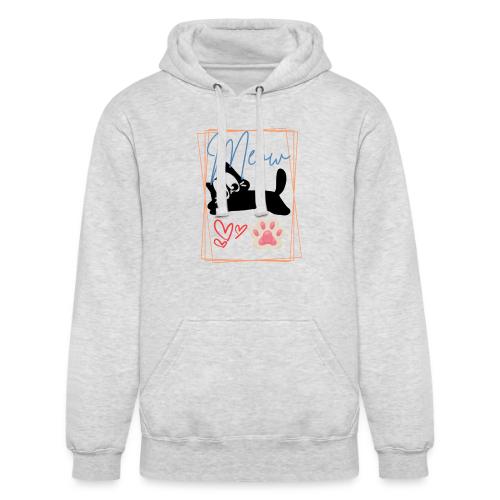 Meow Cat Paw Cute Kitty Lover Design - Unisex Heavyweight Hoodie