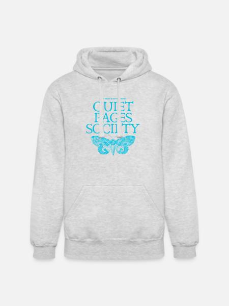 Quiet Pages Butterfly mornings - Unisex Heavyweight Hoodie - ash gray