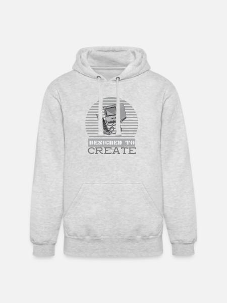 Designed To Create - Unisex Heavyweight Hoodie - ash gray