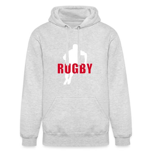 Bold Rugby Action Silhouette - Unisex Heavyweight Hoodie