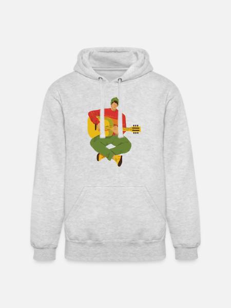 Music graphics tshirt - Unisex Heavyweight Hoodie - ash gray