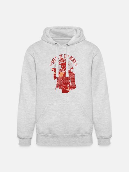 Speak Of The Devil - Unisex Heavyweight Hoodie - ash gray