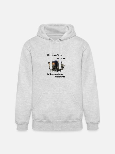 Ode to Rolls Royce Merlin Engine - Unisex Heavyweight Hoodie - ash gray