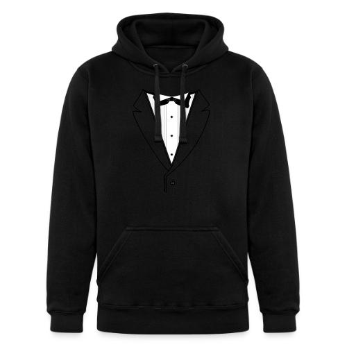 Tuxedo Plain w. Black Lines - Unisex Heavyweight Hoodie