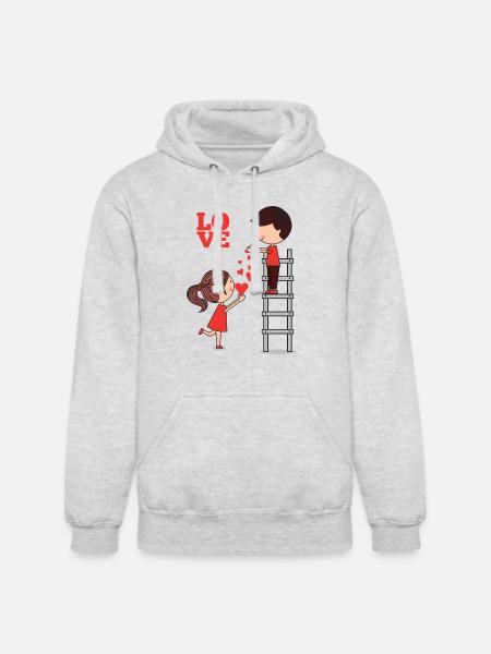 LOVE Collection - Unisex Heavyweight Hoodie - ash gray