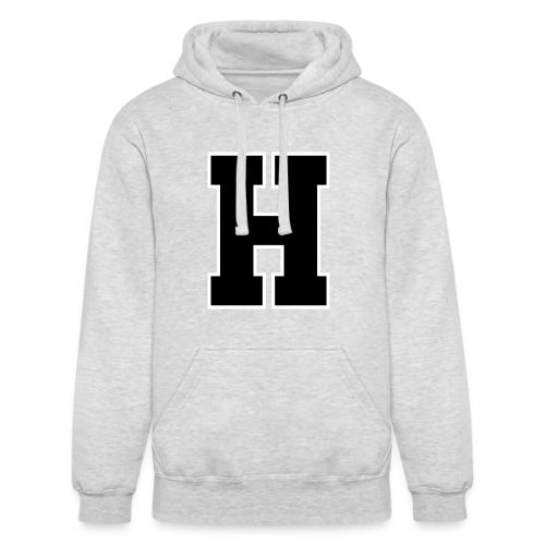 Varsity Letter H Athletic Font Design - Unisex Heavyweight Hoodie