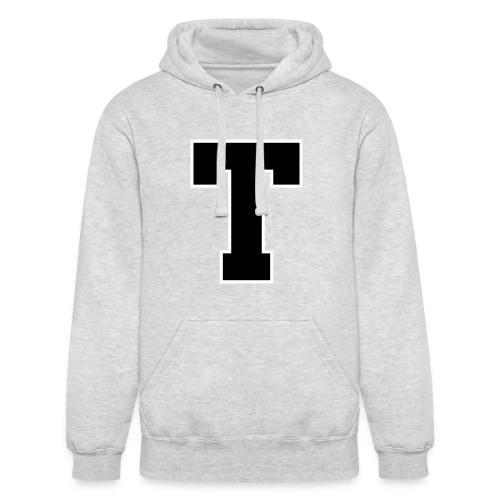 Varsity Letter T Athletic Font Design - Unisex Heavyweight Hoodie