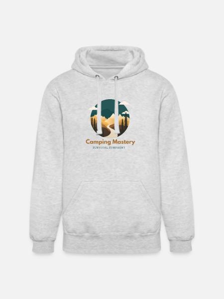 Camping Mastery Survival Symphony - Unisex Heavyweight Hoodie - ash gray