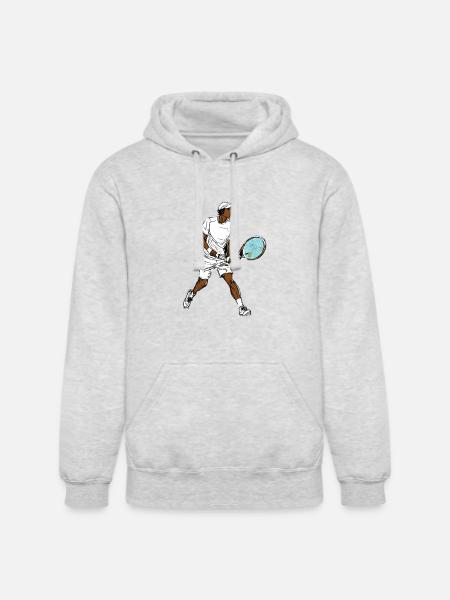 Tennis player - Unisex Heavyweight Hoodie - ash gray
