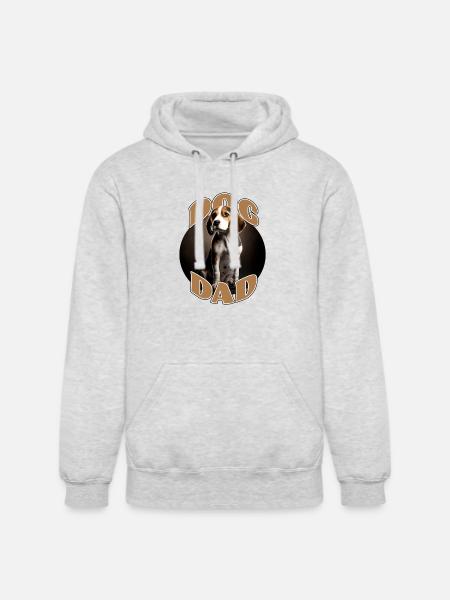 Beagle Dad Graphic Tee - Unisex Heavyweight Hoodie - ash gray