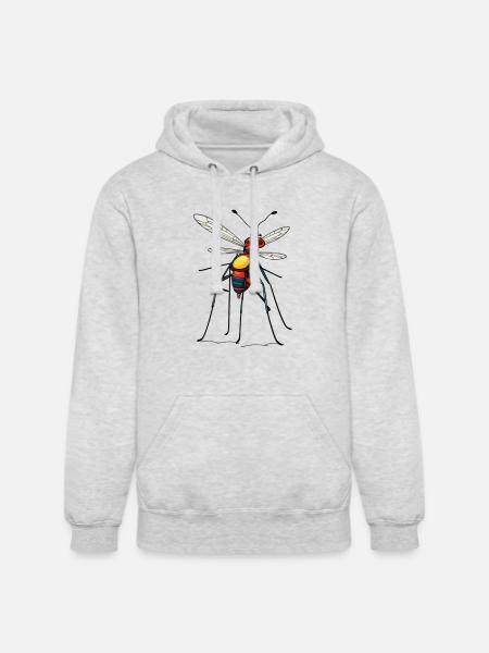 anoflix Mosquito - Unisex Heavyweight Hoodie - ash gray