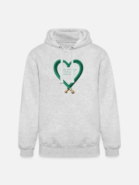 Hose Heart Humor - Unisex Heavyweight Hoodie - ash gray