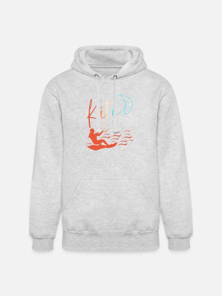 Kitesurfing Kite Water Sports - Unisex Heavyweight Hoodie - ash gray